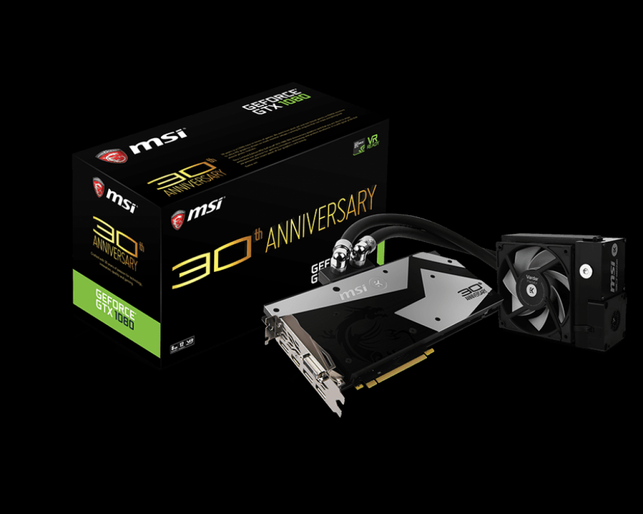 [14/09/2016] MSI Geforce GTX 1080 30th Anniversary: AiO-Wakü mit Fullcover-Kühler (5)