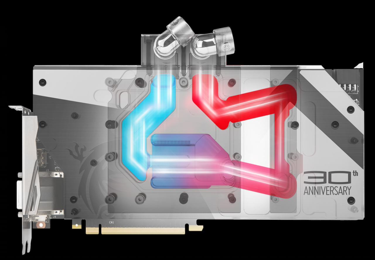 [14/09/2016] MSI Geforce GTX 1080 30th Anniversary: AiO-Wakü mit Fullcover-Kühler (1)