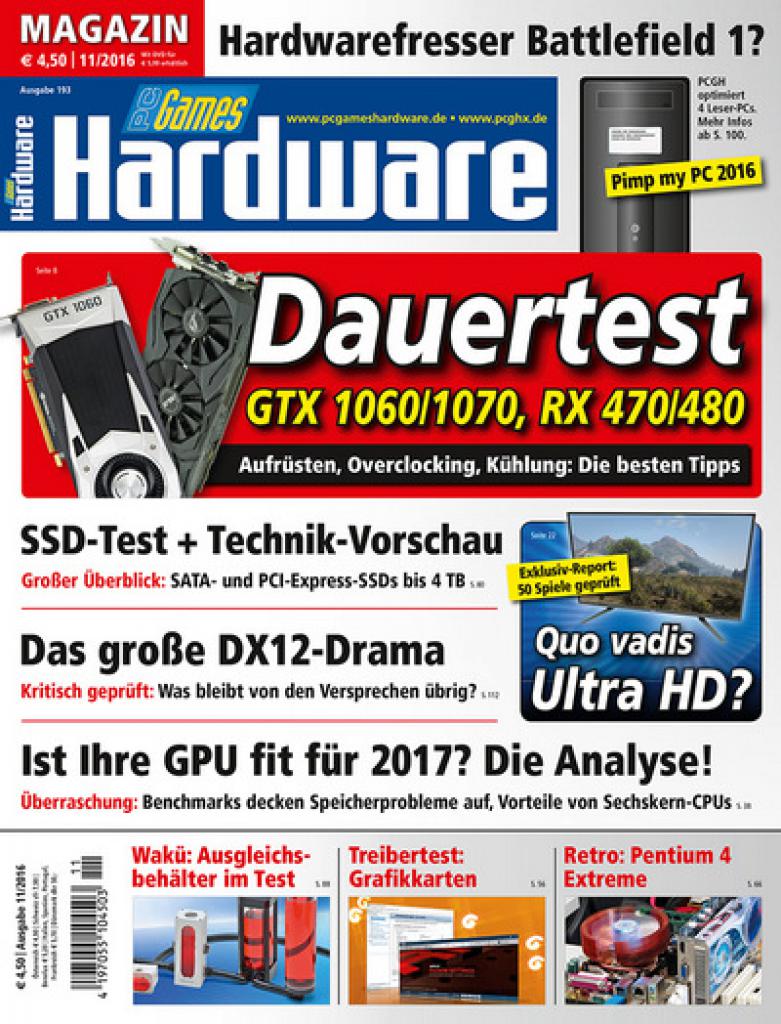 [29/09/2016] Magazin-Titel PCGH 11/2016 #193