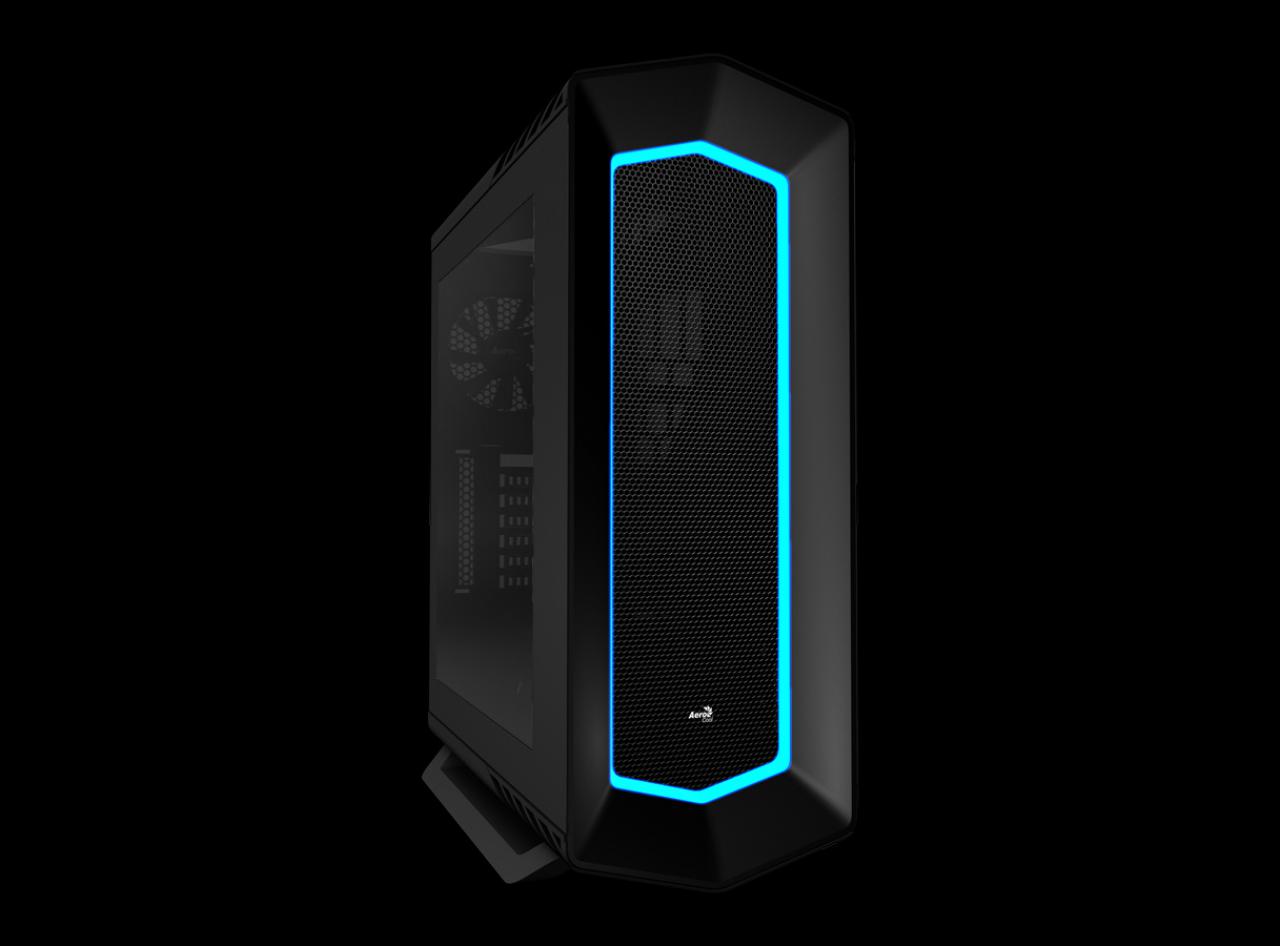 [11/10/2016] Aerocool PC-C1: Midi-Tower mit Lüfter-Hub und beleuchteter Front (1)