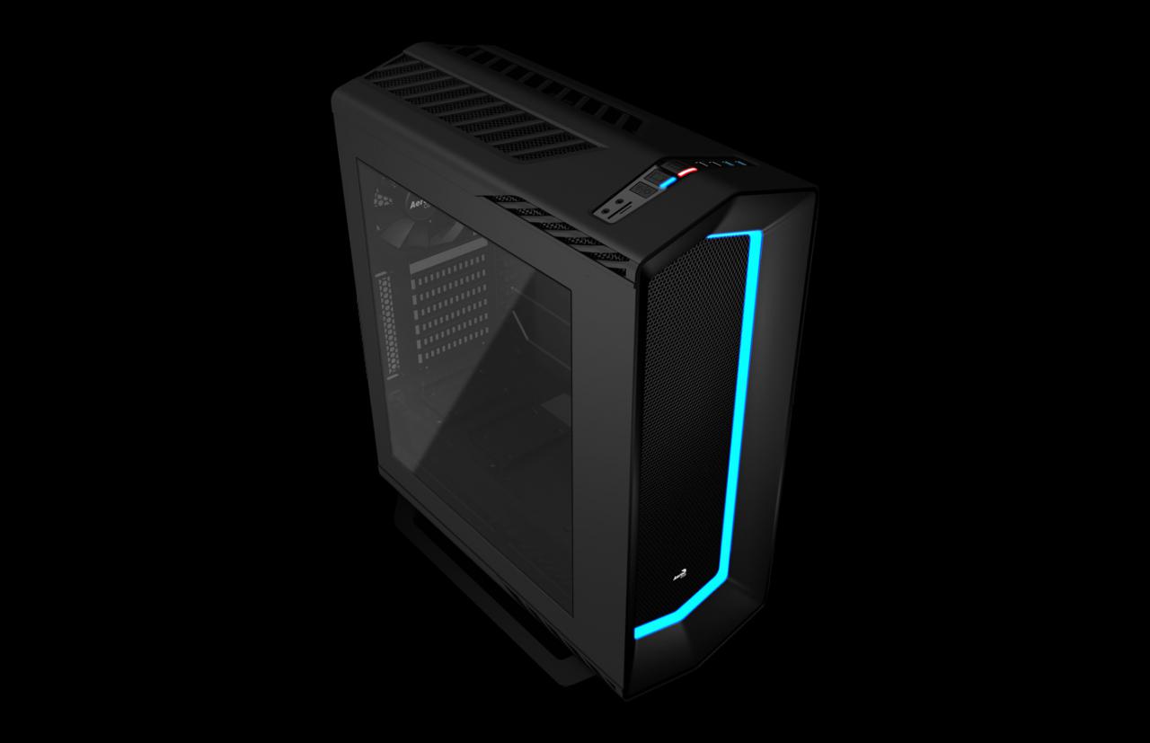 [11/10/2016] Aerocool PC-C1: Midi-Tower mit Lüfter-Hub und beleuchteter Front (7)