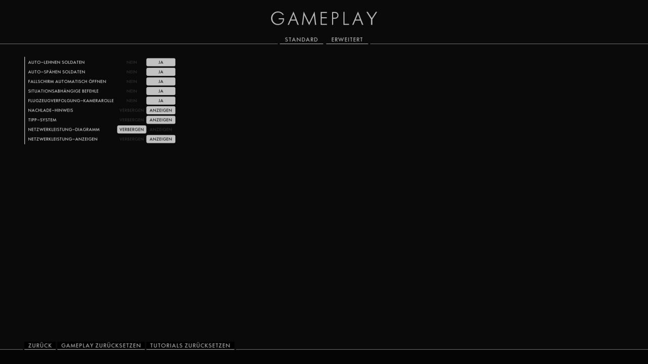 Battlefield Menü - Gameplay Erweitert