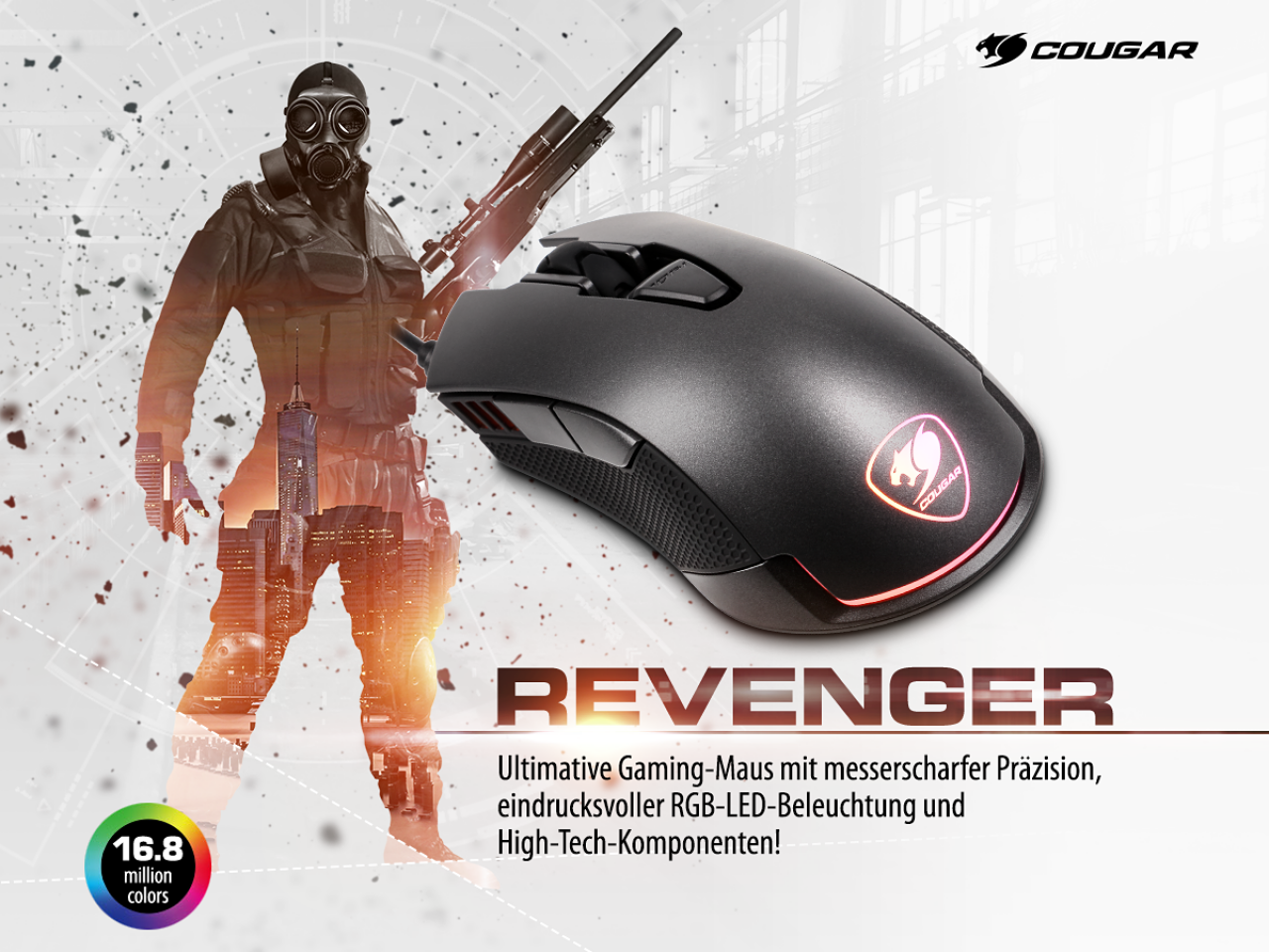 [02/10/2016] Cougar Gaming-Maus Revenger mit 12.000 DPI (Anzeige)
