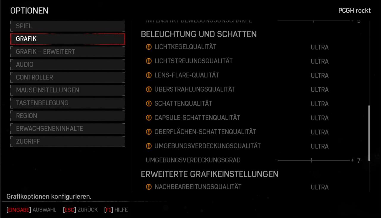 Gears of War 4 - Menüs - Grafik (3)