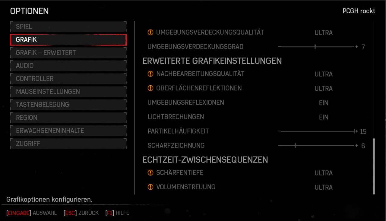 Gears of War 4 - Menüs - Grafik (4)