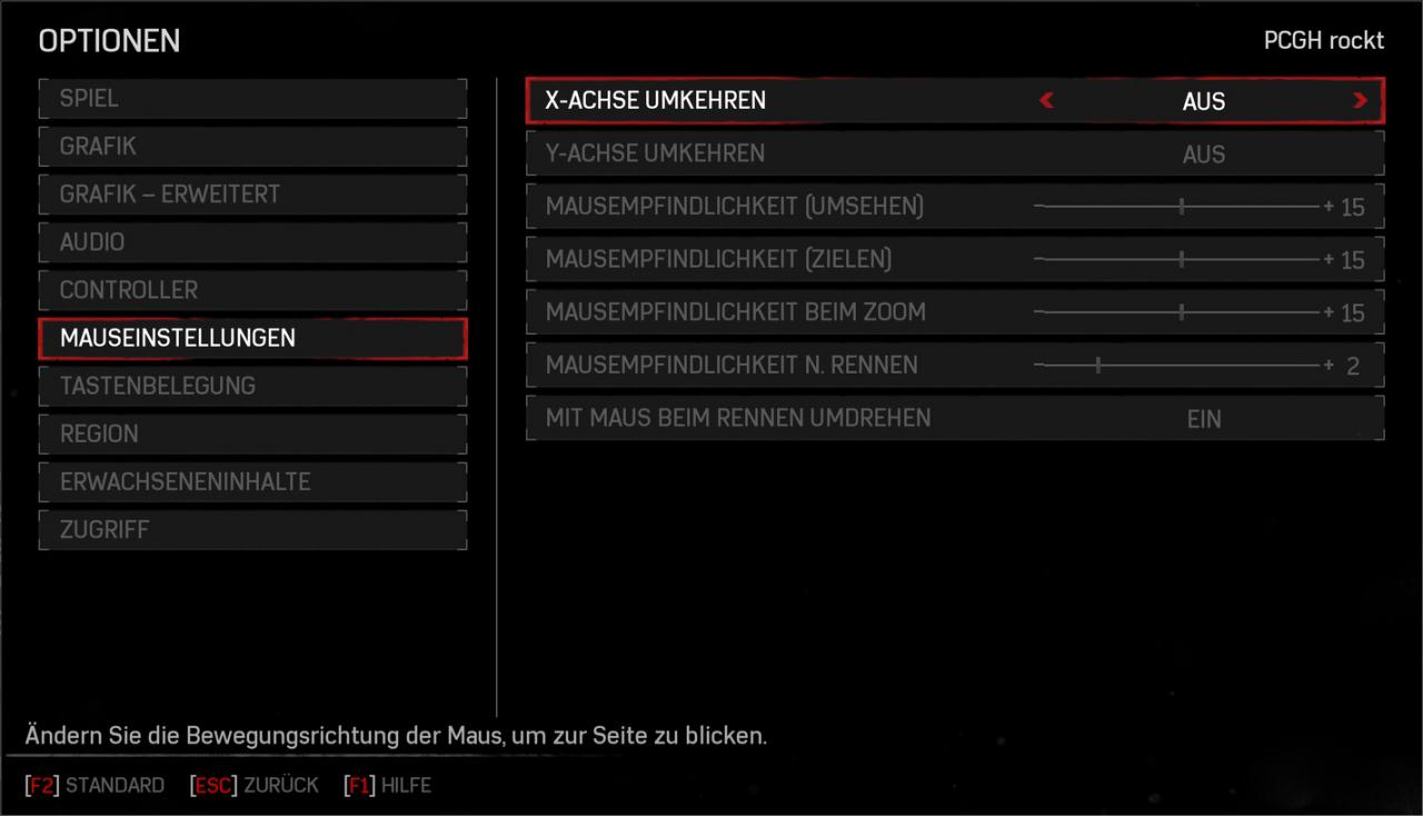 Gears of War 4 - Menüs - Maus