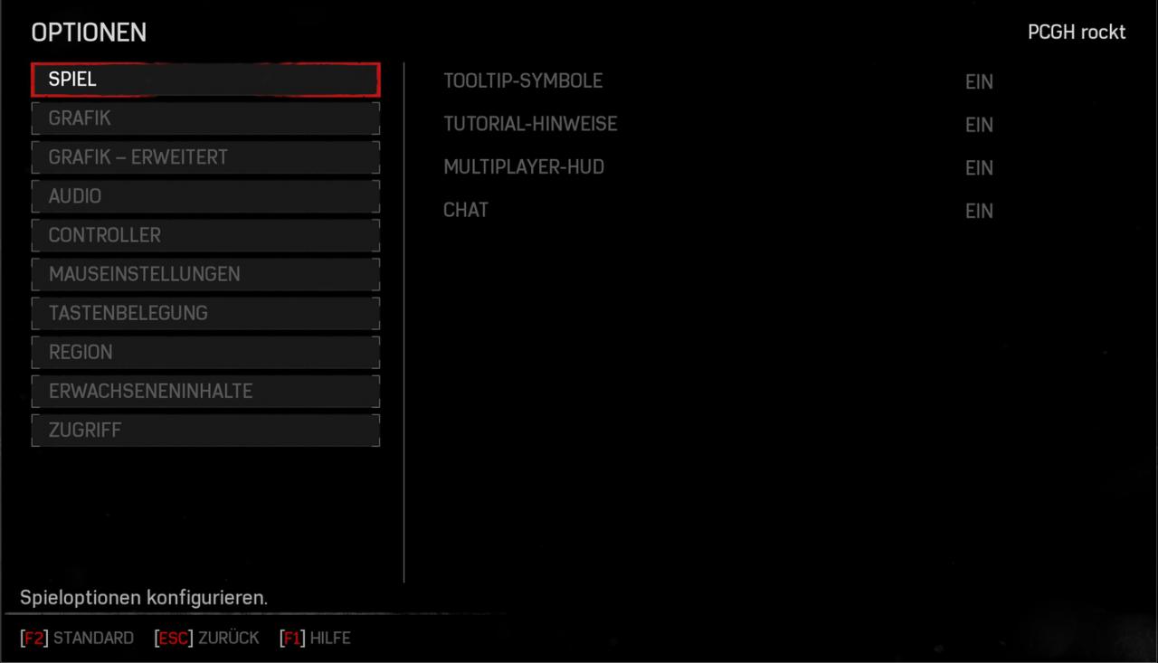 Gears of War 4 - Menüs - Spiel