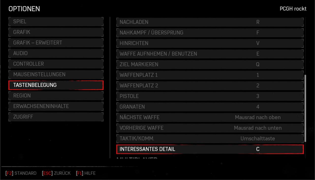 Gears of War 4 - Menüs - Tastenbelegung (2)