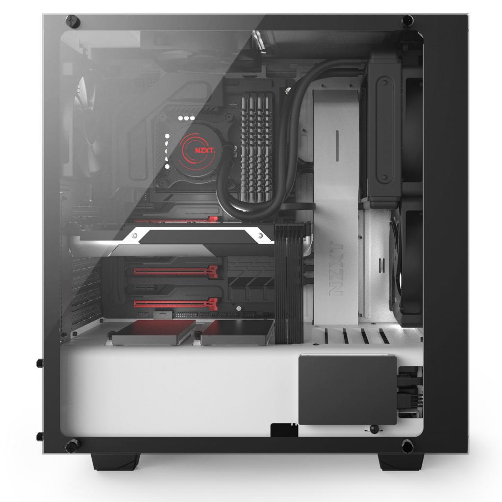 [02/10/2016] NZXT S340 Elite Schwarz (Seite mit Hartglasfenster)