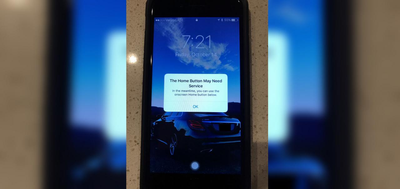 [16/10/2016] iPhone 7: So sieht Apples Softwarelösung bei defektem Home-Button aus