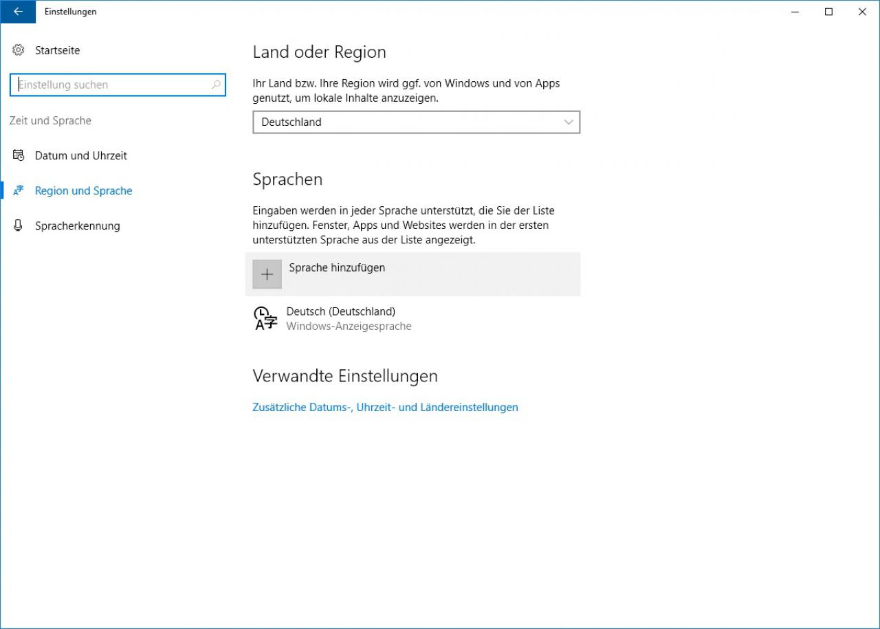 [26/10/2016] Über die Windows-Einstellungen ändert ihr die Sprache.