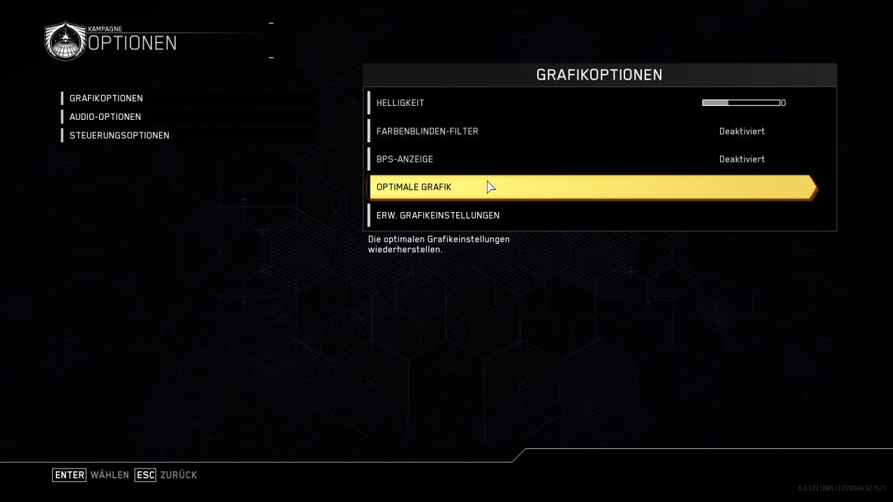 Call of Duty: Infinite Warfare - Menüs - Grafik