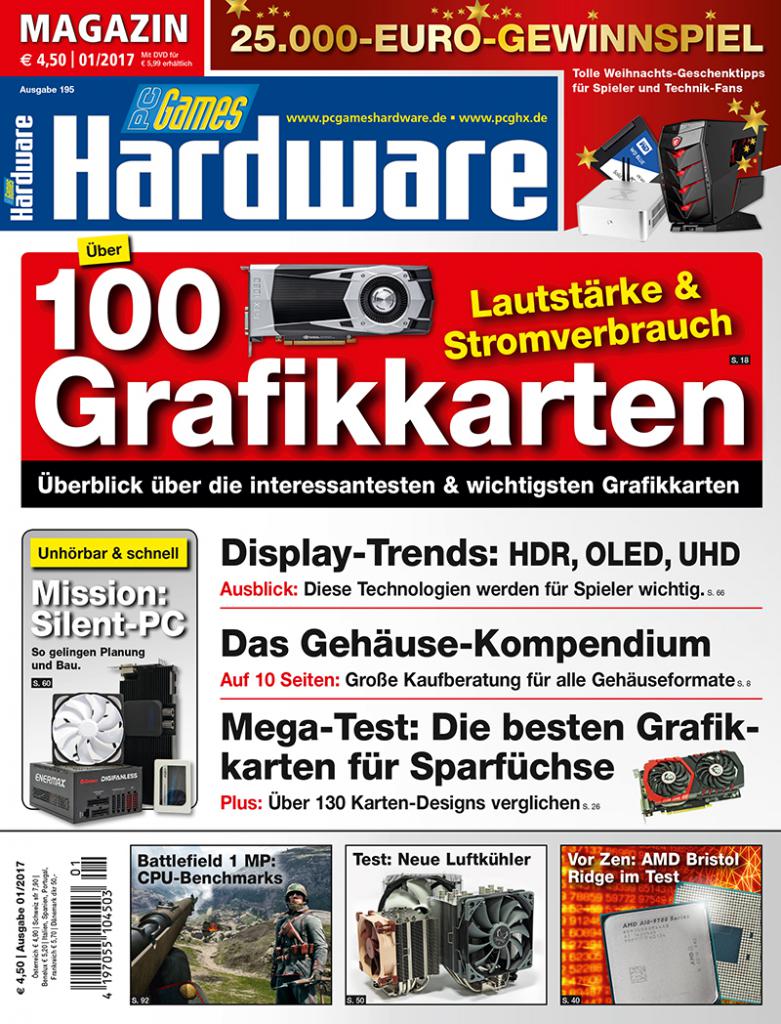 [30/11/2016] PCGH #195 (01- 2017): Magazin-Titel