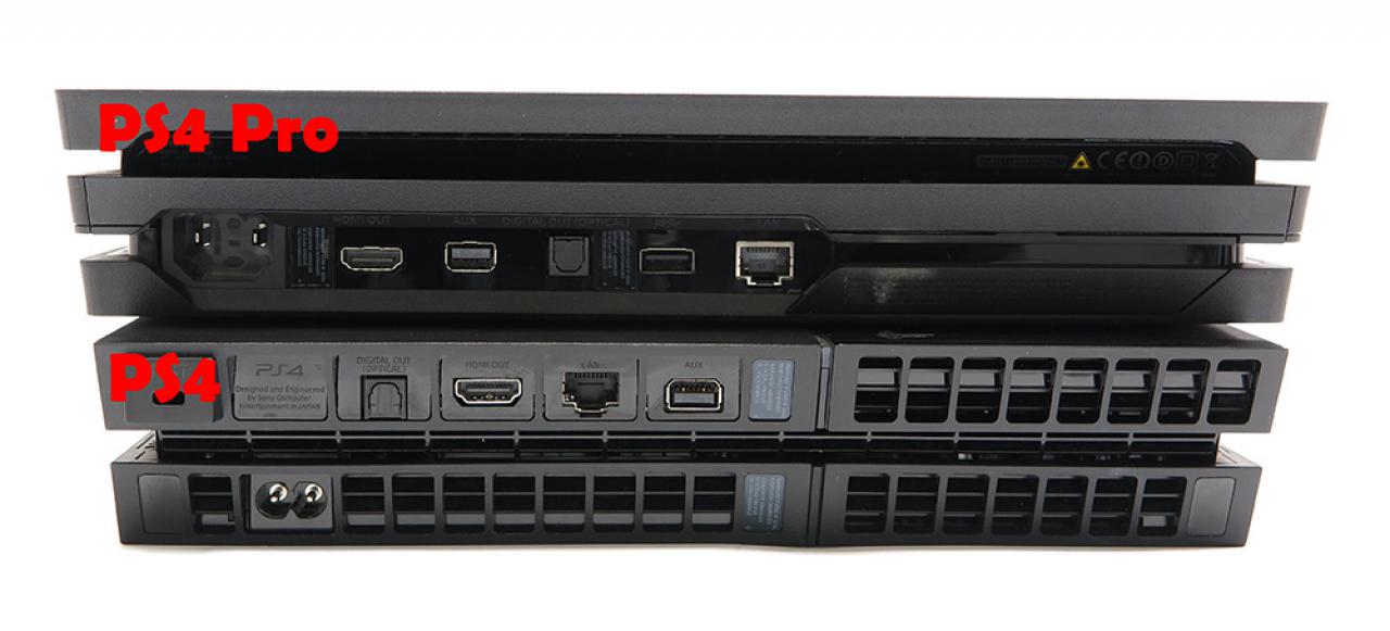[07/11/2016] Anschlüsse im Vergleich: Playstation 4 Pro und Playstation 4