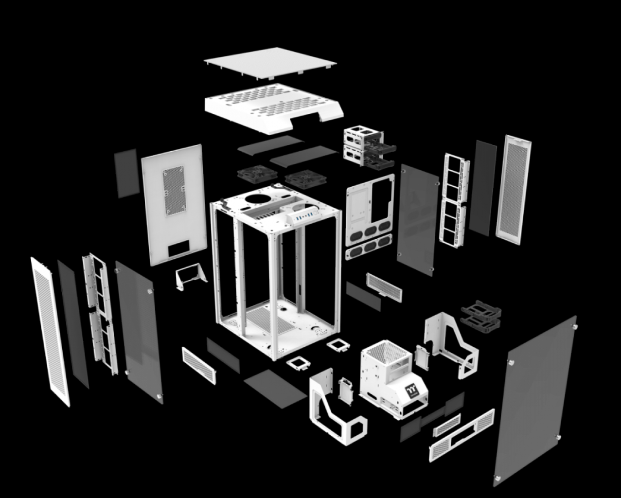[26/11/2016] The Tower 900 von Thermaltake ist ein modulares E-ATX-Gehäuse und soll Casemoddern und Kühlfetischisten umfangreiche Möglichkeiten einräumen. (3)