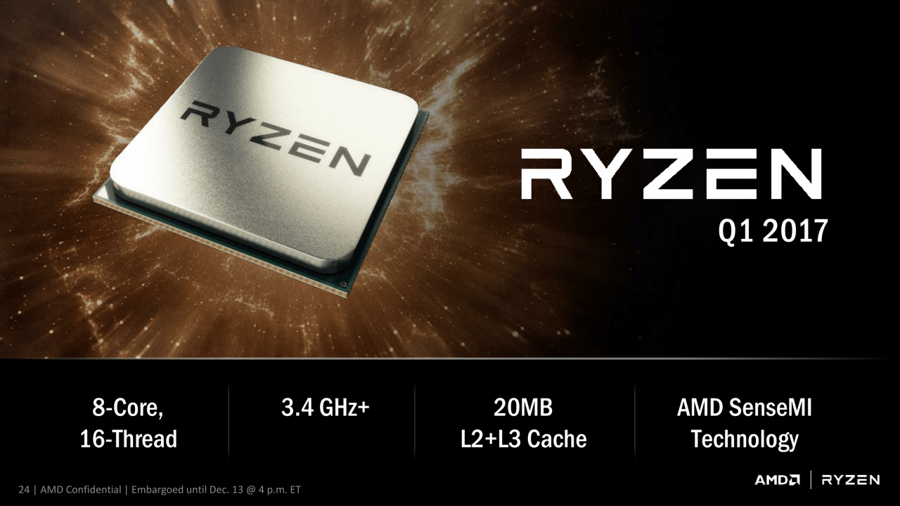 [13/12/2016] Laut chinesischen Gerüchten könnte der Release der ersten Ryzen-CPU in der ersten März-Hälfte erfolgen.