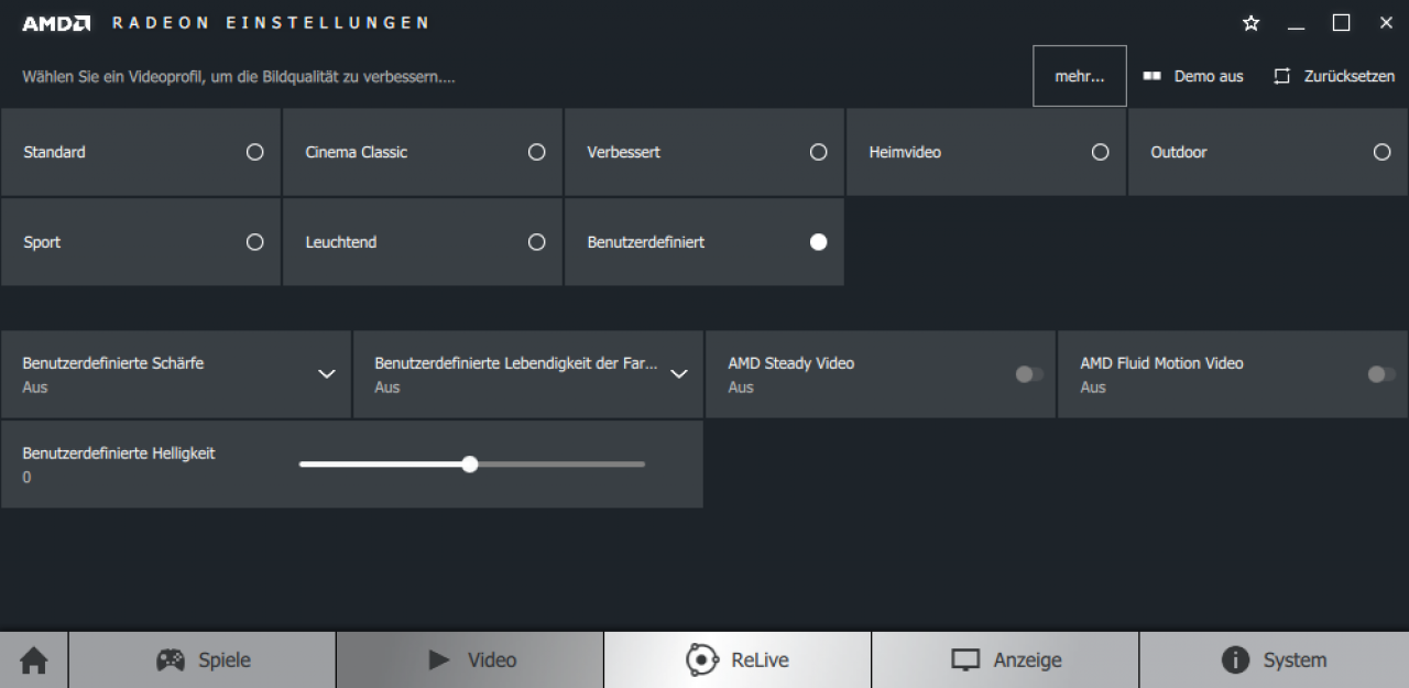 Radeon Software Crimson ReLive: Video