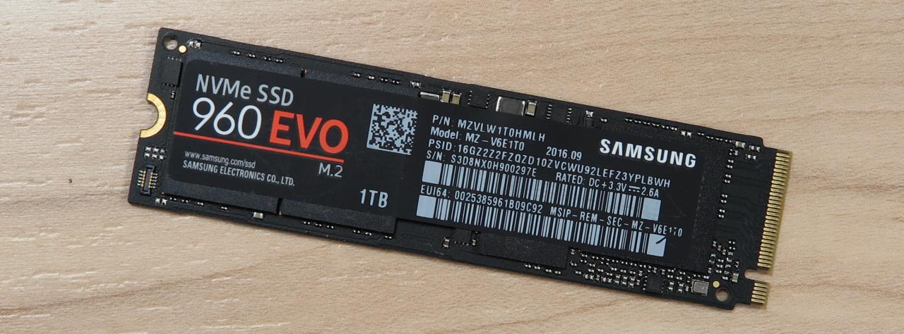 [01/12/2016] Samsung SSD 960 Evo - Vorderseite