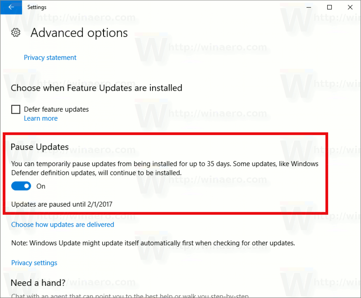 [31/12/2016] Windows 10: Updates lassen sich möglicherweise bald pausieren.