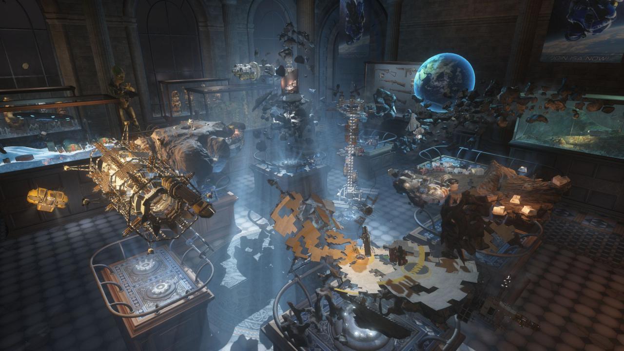 [19/01/2017] Futuremarks VRMark ermittelt die VR-Tauglichkeit eines PCs. Dabei prüft der Untertest Orange Room die von Oculus VR und HTC angefragten Minimalanforderungen, während der hier abgebildete Blue-Room-Test weit darüber hinausgeht