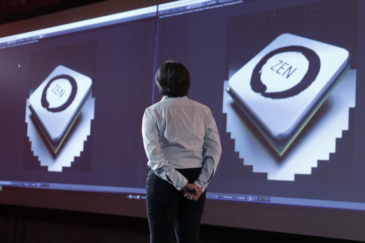 Dr. Lisa Su, CEO AMD, während einer Präsentation der Zen-Architektur für Ryzen.