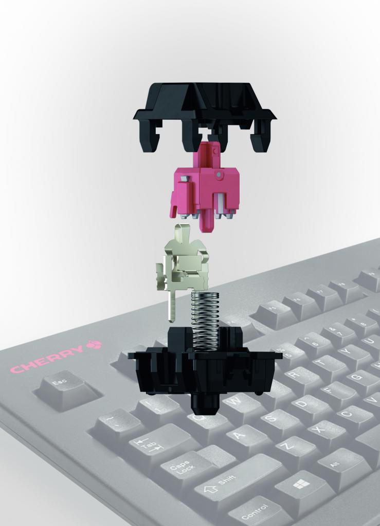 [08/01/2017] Das Cherry MX Board Silent gibt es in zwei Farben mit zwei unterschiedlichen Switches, MX Silent Red und MX Silent Black. (5)