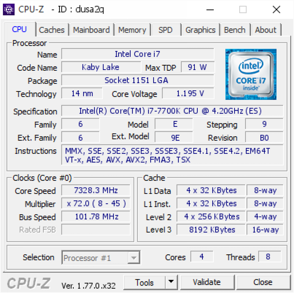 [04/01/2017] Core i7-7700K slamms