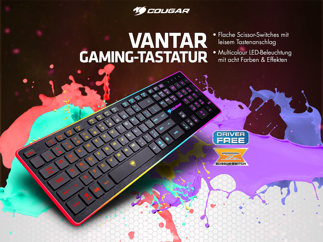 [13/01/2017] Cougar Vantar: Tastatur mit Scherenschaltern und Beleuchtungseffekten (1)