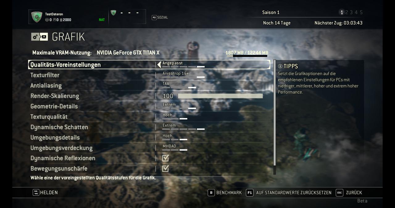 [27/01/2017] For Honor Closed Beta: DCI-4K maxed & downsampled - Grafikmenü 2
