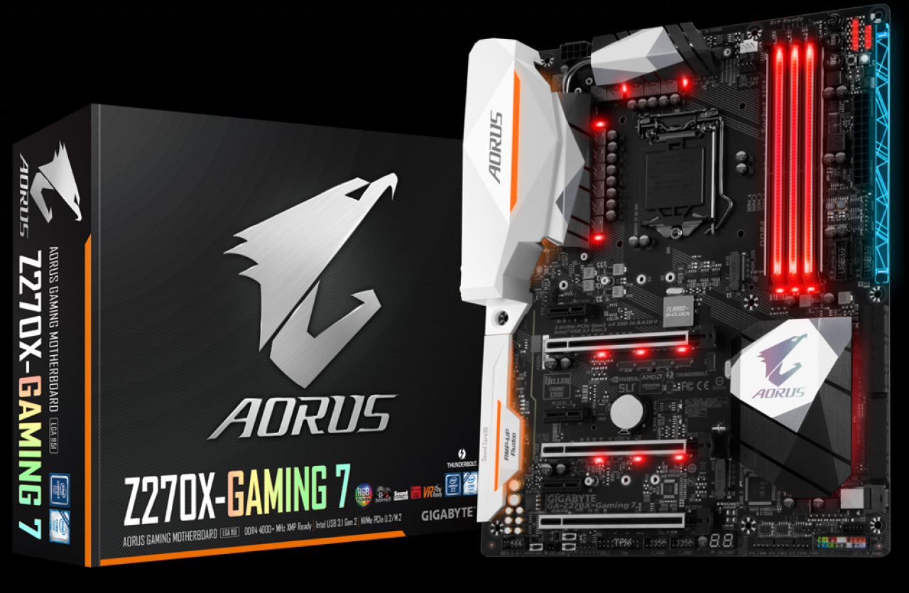 [08/01/2017] Mit dem neuen Aorus Z270X-Gaming-Lineup setzt Gigabyte vor allem auf schnelle Übertragungsraten über M.2, U.2 und das NVMe-Protokoll. (2)