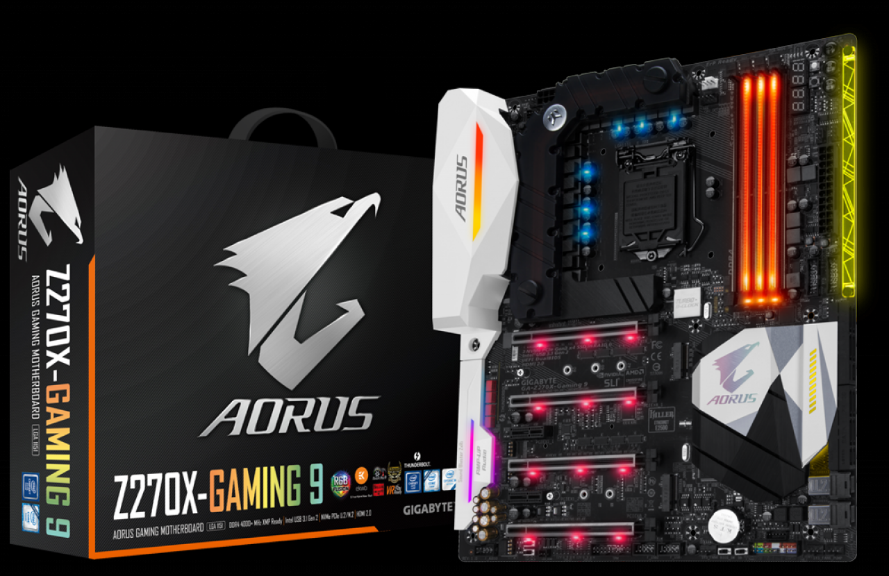 [08/01/2017] Mit dem neuen Aorus Z270X-Gaming-Lineup setzt Gigabyte vor allem auf schnelle Übertragungsraten über M.2, U.2 und das NVMe-Protokoll. (3)