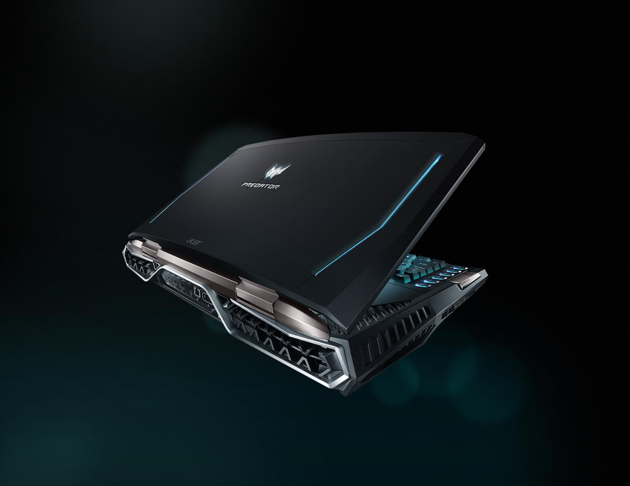 [04/01/2017] Auf der CES 2017 hat Acer das Acer Predator 21 X, das weltweit erste Gaming-Notebook mit Curved-Display. Das G-Sync-taugliche, 53,3 cm großes (21-Zoll) IPS-Display mit 2.560 x 1.080 wird von zwei GTX 1080 befeuert. Dazu kommt Tobii-Eye-Tracking-Technologie. Ab März soll das fette Notebook für 9.999 Euro erscheinen.