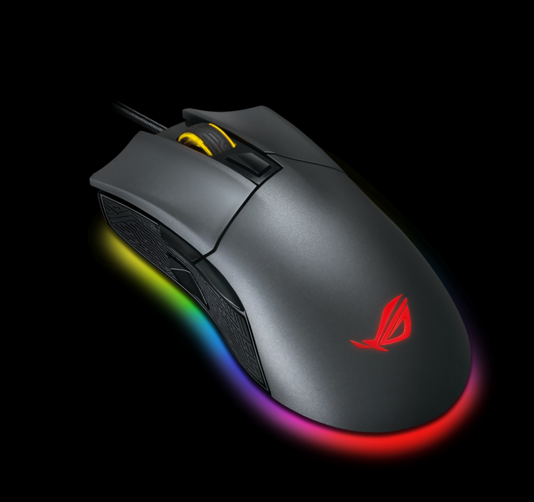 [06/01/2017] Die ROG Gladius II bietet aktualisierte Hardware mit 12.000-DPI-Sensor und Aura-Sync-RGB-Beleuchtung. (1)