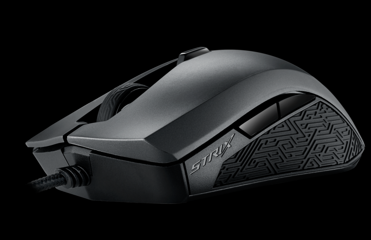 [06/01/2017] Mit vier wechselbaren Covern lässt sich die ROG Strix Evolve für Rechts- und Linkshänder ergonomisch anpassen. (2)