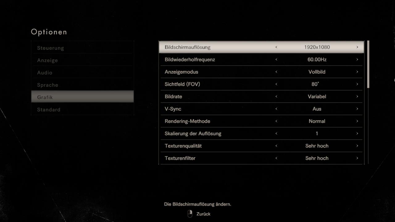 Resident Evil 7 - Optionsmenü - Grafik (1)