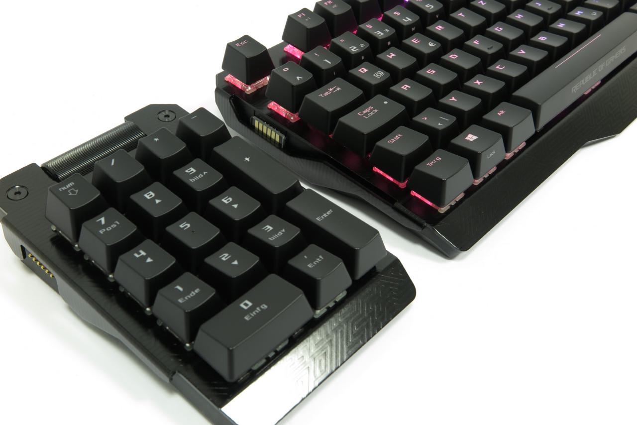 [12/01/2017] Asus ROG Claymore: Bunter Lichtspieler mit modularem Nummernblock im Test (9)