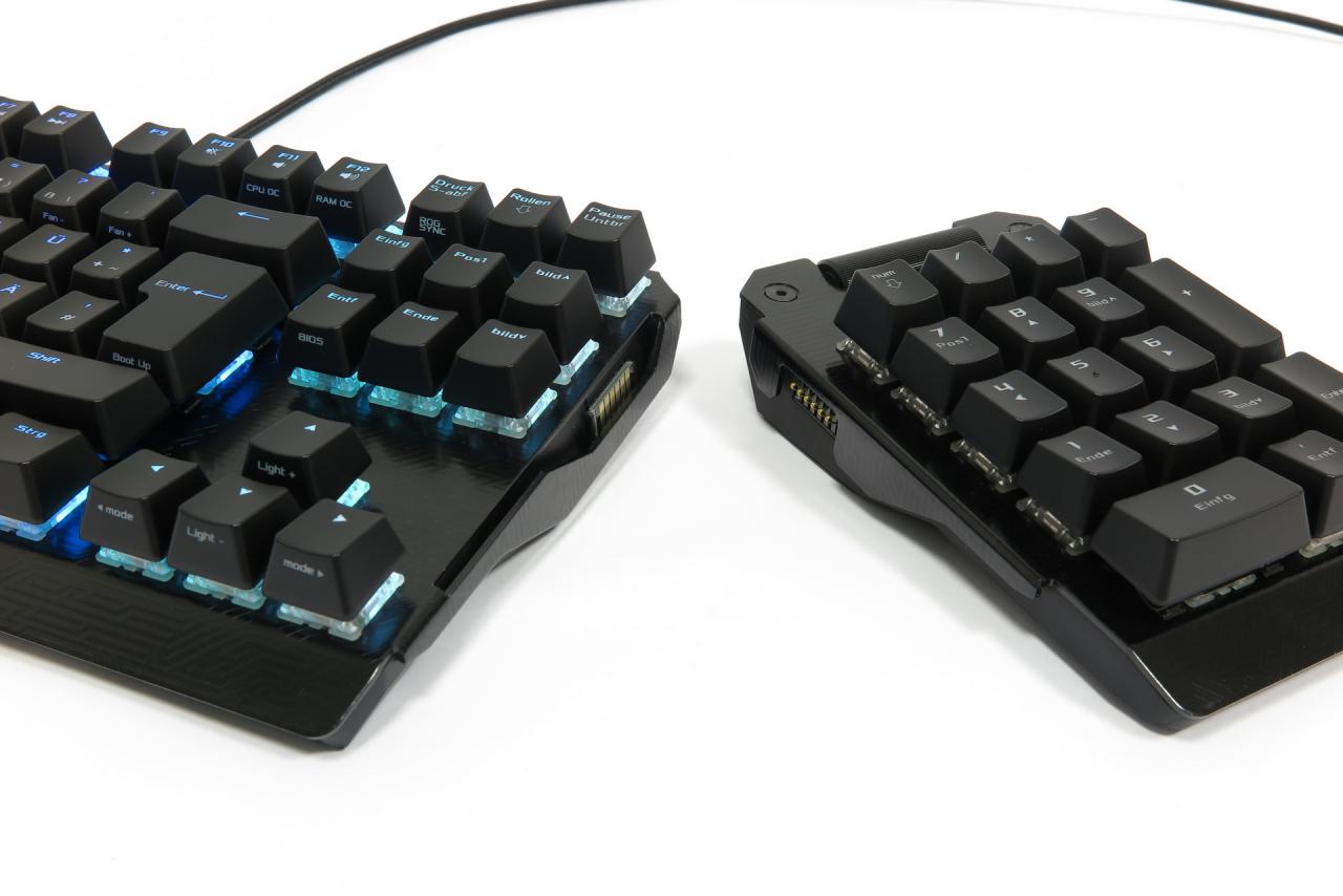 [12/01/2017] Asus ROG Claymore: Bunter Lichtspieler mit modularem Nummernblock im Test (7)
