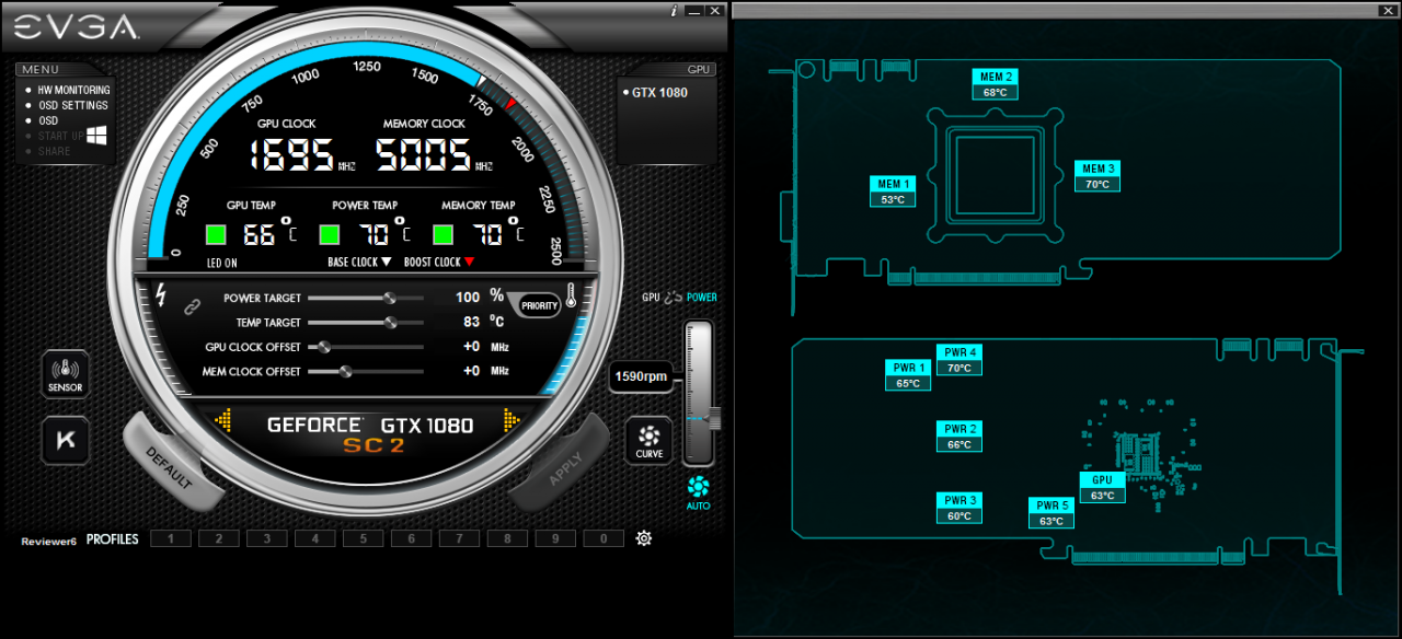 EVGA GTX 1080 SC2 Precision XOC: Dauerlast