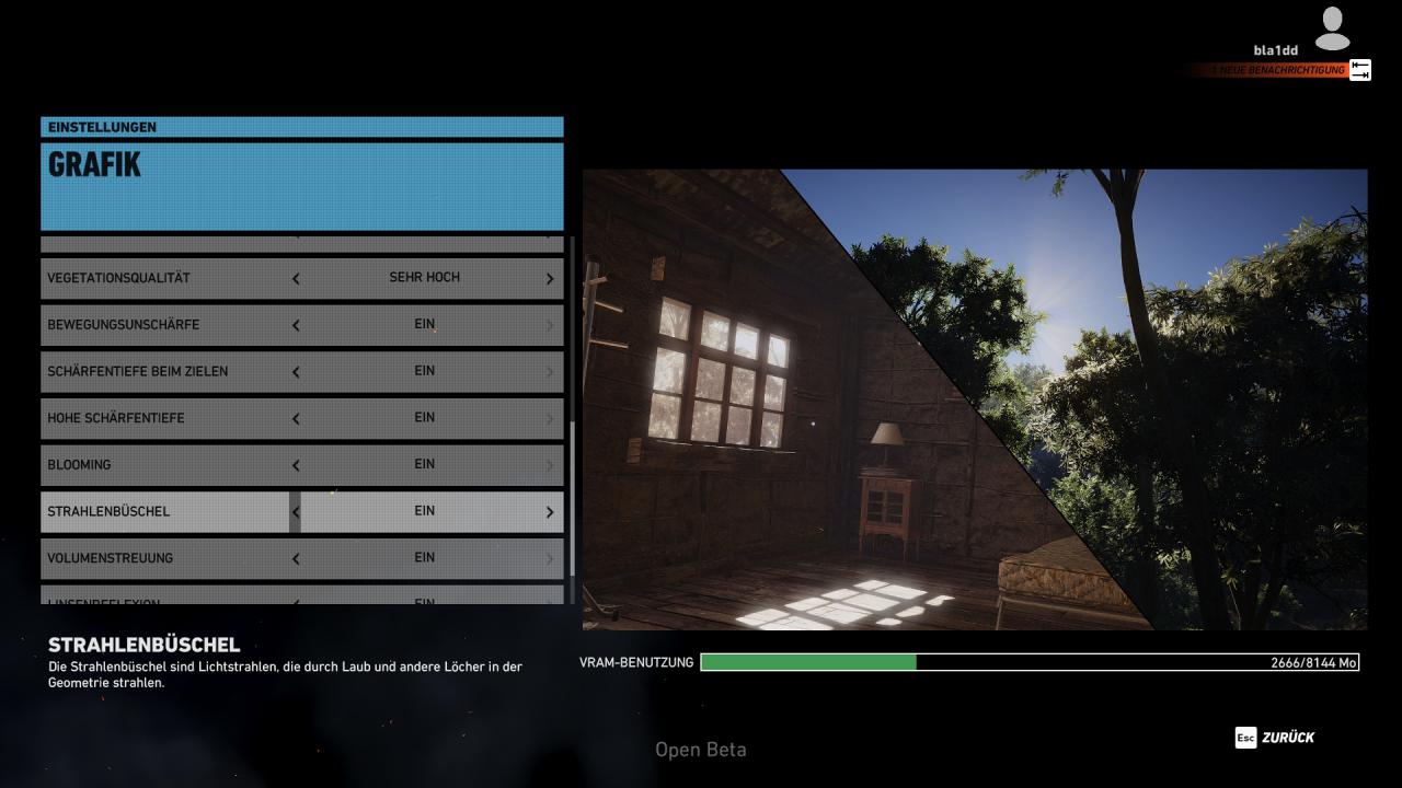 Ghost Recon Wildlands Open Beta - Menü - Grafik (2)