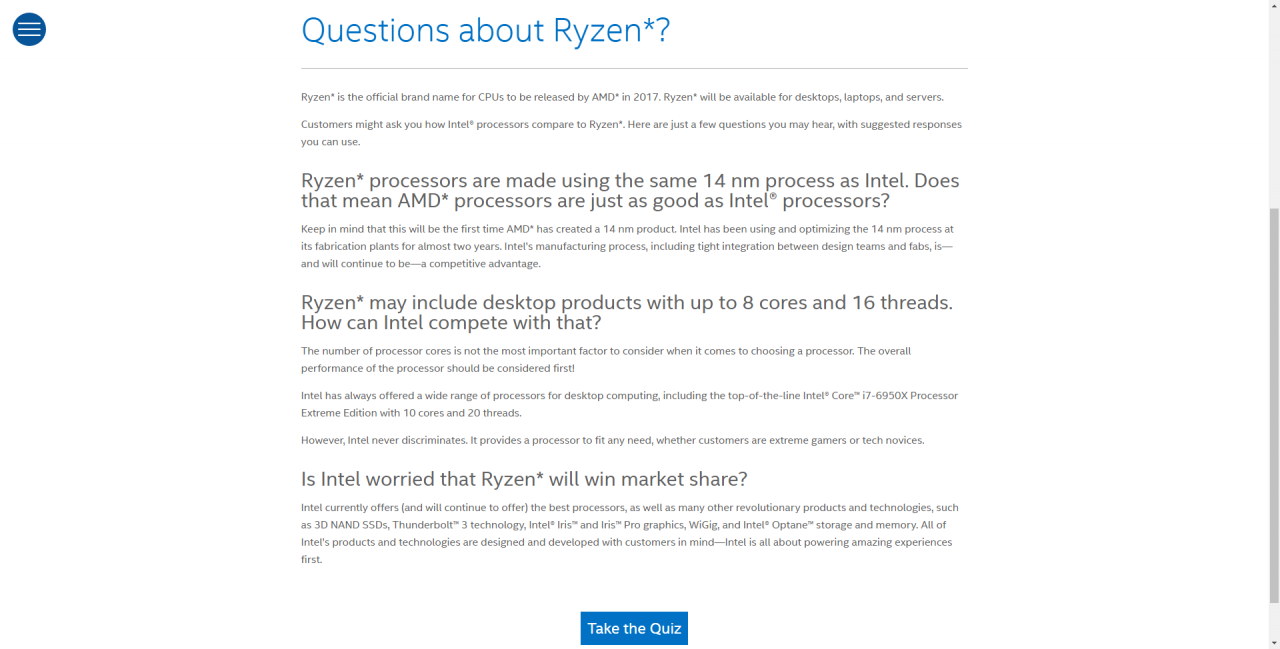 [08/02/2017] AMD Ryzen: Intel brieft Partner angeblich schon mit PR-Gewäsch (1)