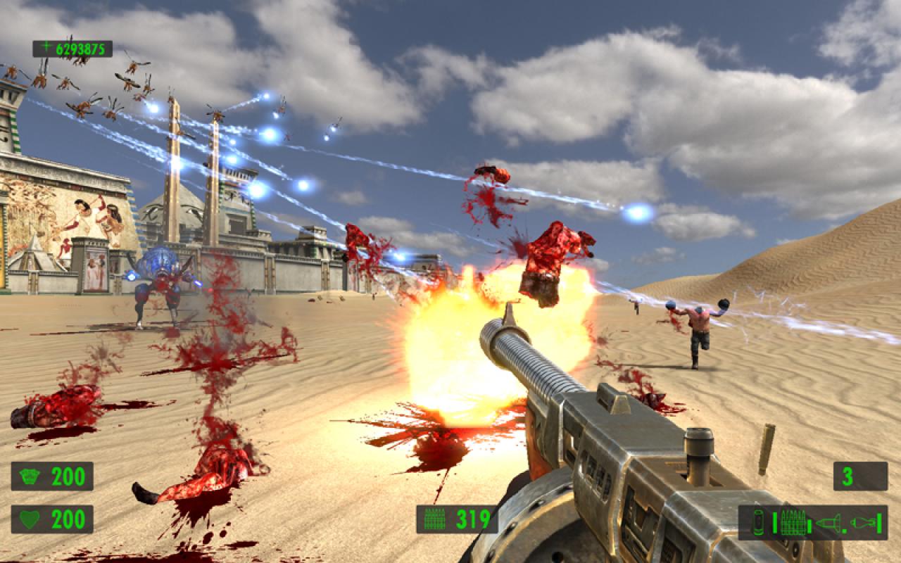 [06/03/2017] Serious Sam Reihe: Seit 2001 kann man im Gespann in buntanimierten Leveln gegen den intergalaktischen Bösewicht Mental kämpfen, um die Menschheit vor der Vernichtung zu bewahren. (lokal: 4; online: 16)
