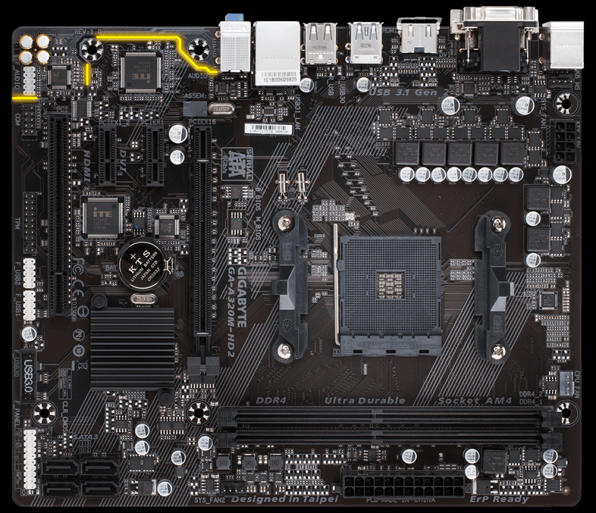 [25/03/2017] Gigabyte GA-A320M-HD2 (1)