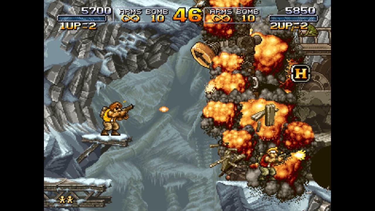 [06/03/2017] Metal Slug Reihe: Ursprünglich für das NeoGeo System entwickelt und mittlerweile schon auf Steam, PSN und Xbox Live portiert, kämpft man sich in einem der unzähligen Teile durch den Level. Ein klassischer action geladener Sidescroller. (lokal: 2; online: 2)
