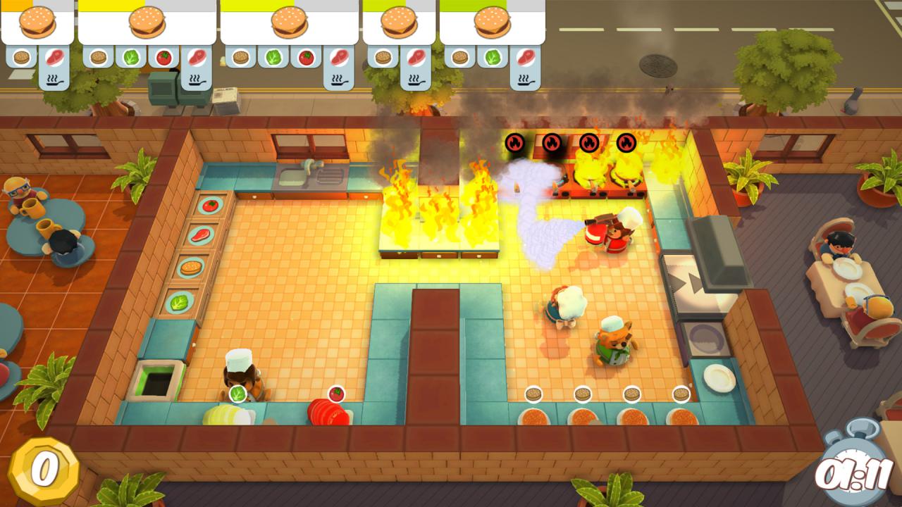 [06/03/2017] Overcooked: Mit bis zu drei zusätzlichen Beiköchen muss man in dem verrückt und wirr wirkenden 