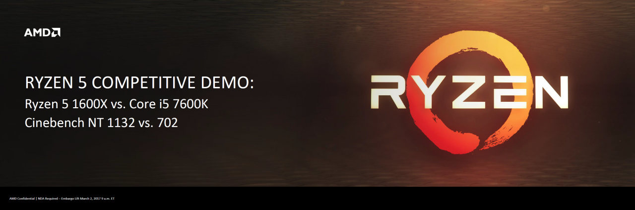 [03/03/2017] AMD stellt Ryzen 5 1600X gegen Intels Core i5-7600K