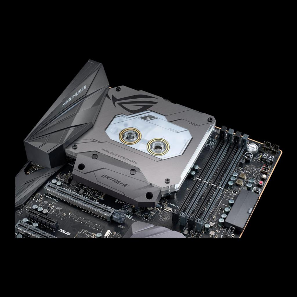 [13/03/2017] Asus ROG Maximus IX Extreme für 699 Euro: Erstmals mit vorinstalliertem CPU-Wasserkühler (6)