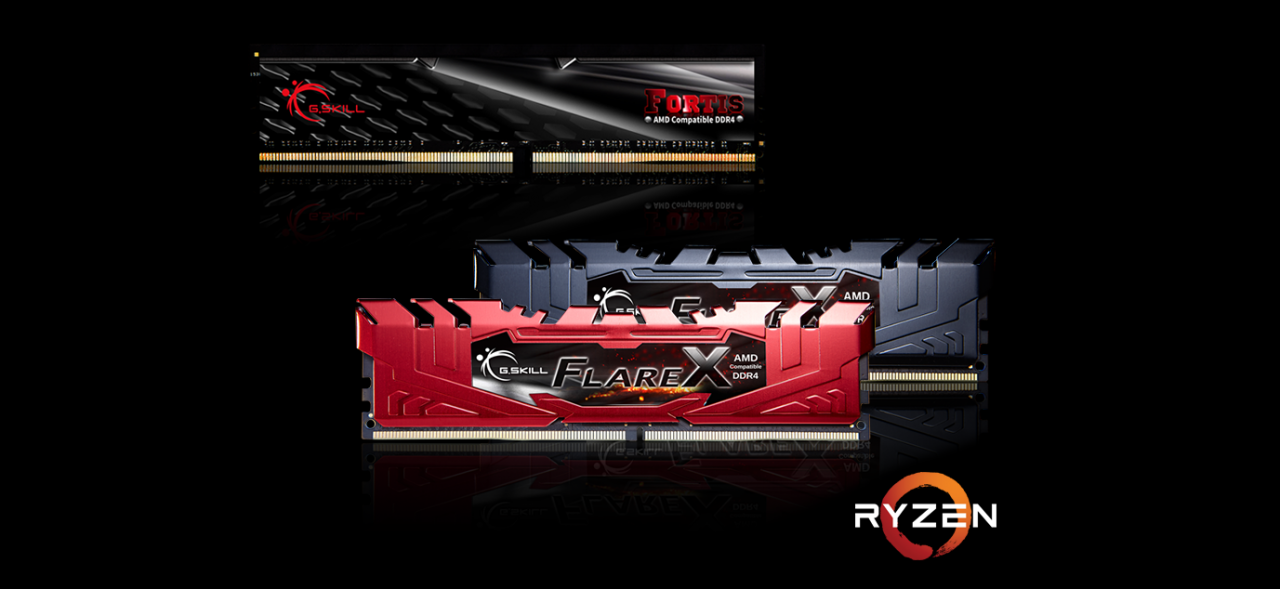 [07/03/2017] Für AMD Ryzen: G.Skill-RAM Flare X & Fortis mit getesteter AM4-Kompatibilität (4)