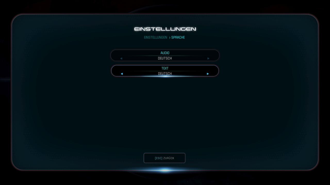 [16/03/2017] Mass Effect: Andromeda - Menüs Sprache