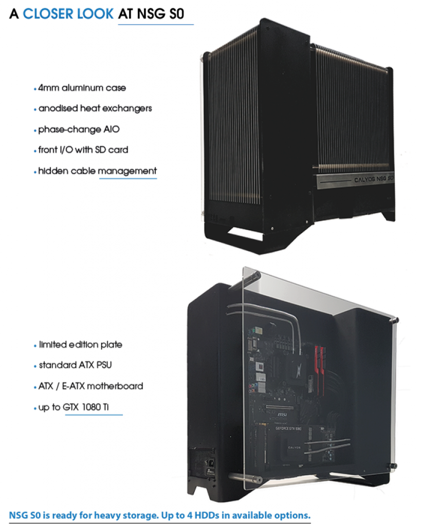 [30/03/2017] NSG S0: PC-Gehäuse mit integrierter Passivkühlung auf Kickstarter