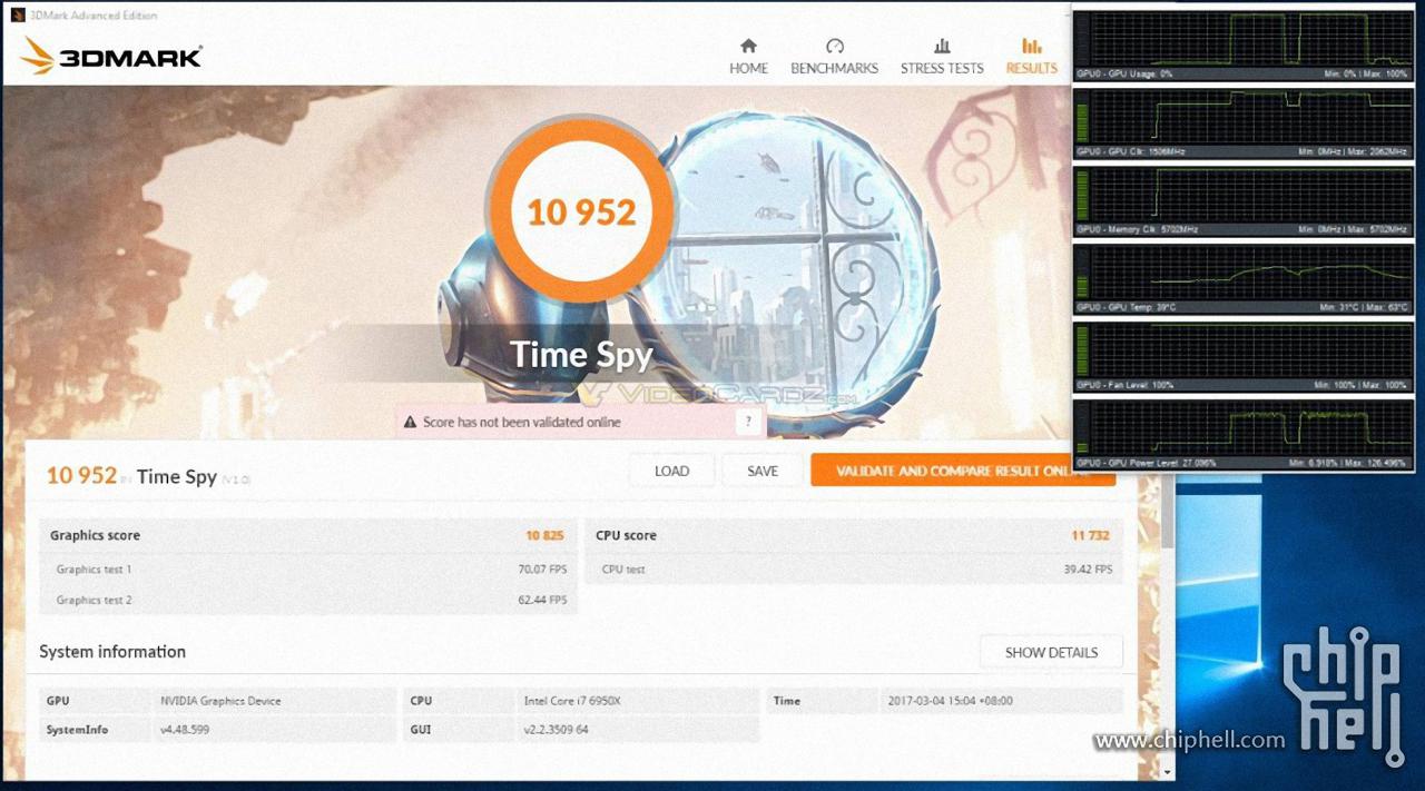 [06/03/2017] NVIDIA GTX 1080 Ti Time Spy OC